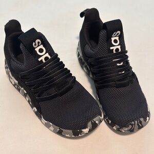 adidas Kids Black and Gray Sneakers